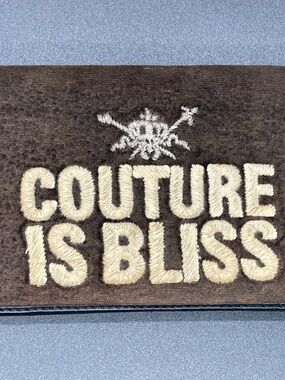 Juicy Couture Y2K Terry Brown Wallet with Cream Embroidered 'Couture is Bliss'